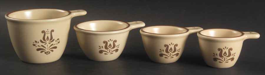 Village (Made in China) Measuring Cup Set (1 Cup,1/2 Cup,1/3 Cup,1/4 Cup) by Pfaltzgraff-1
