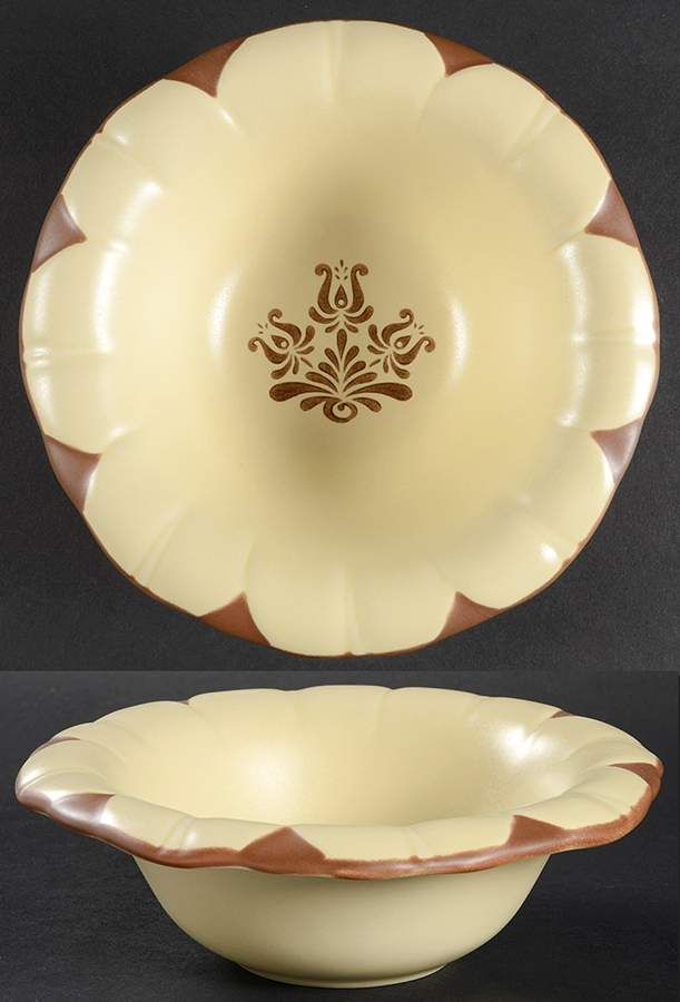 Village (Made in China) Flower Shape Soup/Cereal Bowl by Pfaltzgraff-1