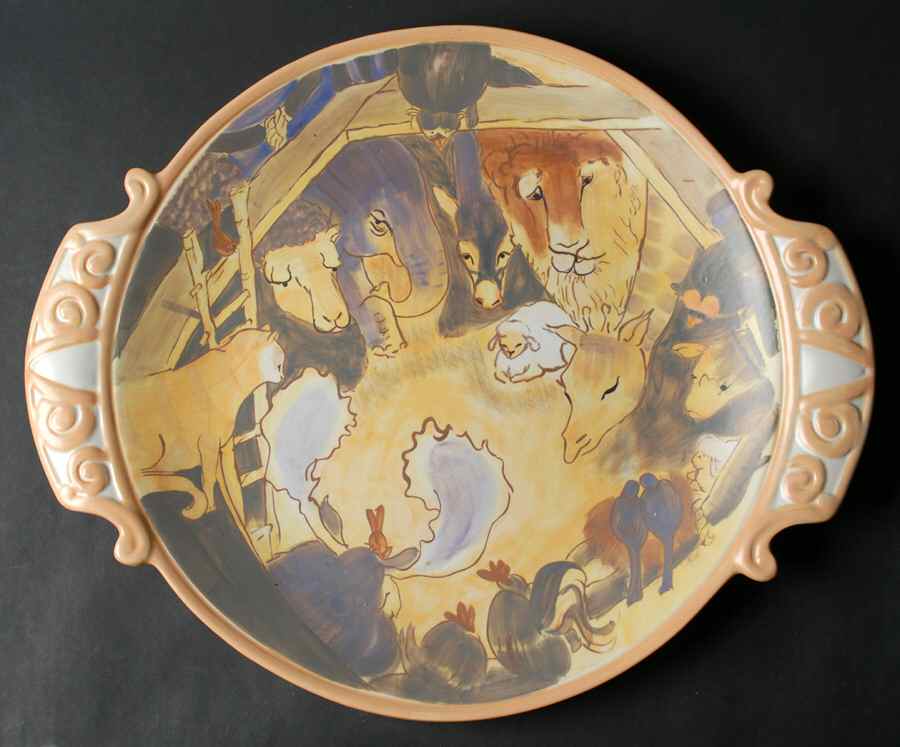 Peace on Earth 18" Handled Chop Plate (Round Platter) by Pfaltzgraff-1