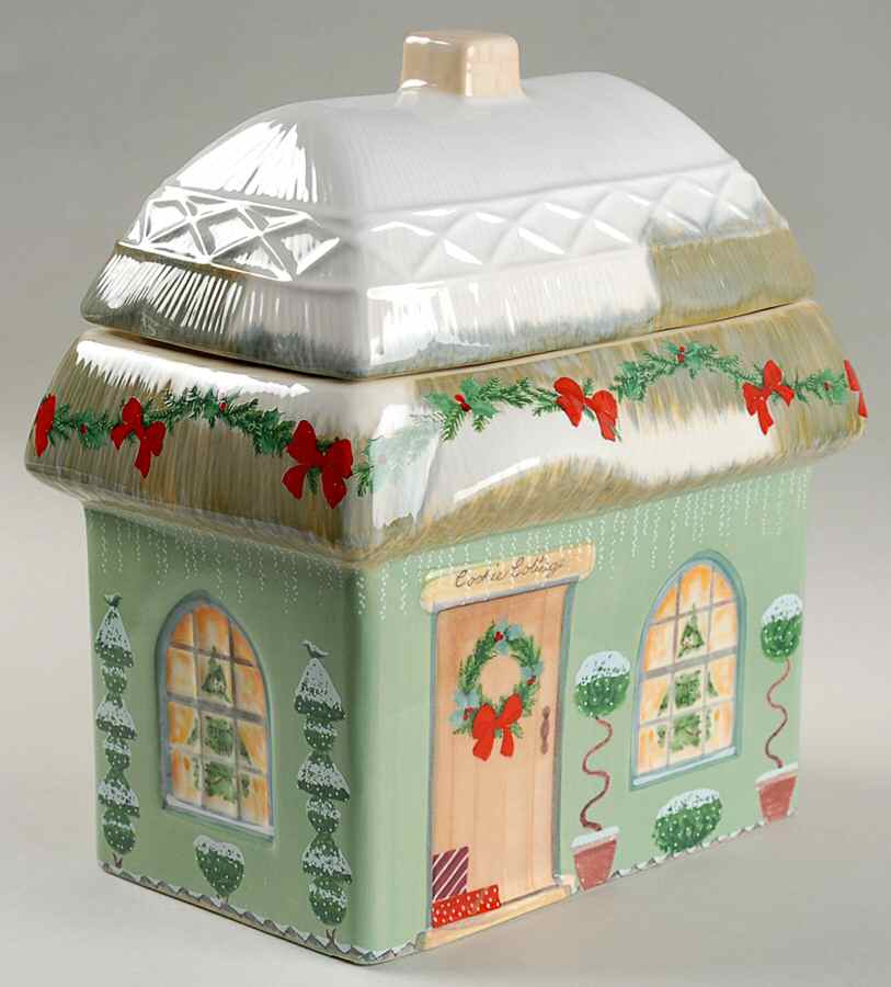 Merriweather Christmas House Cookie Jar & Lid by Pfaltzgraff-1
