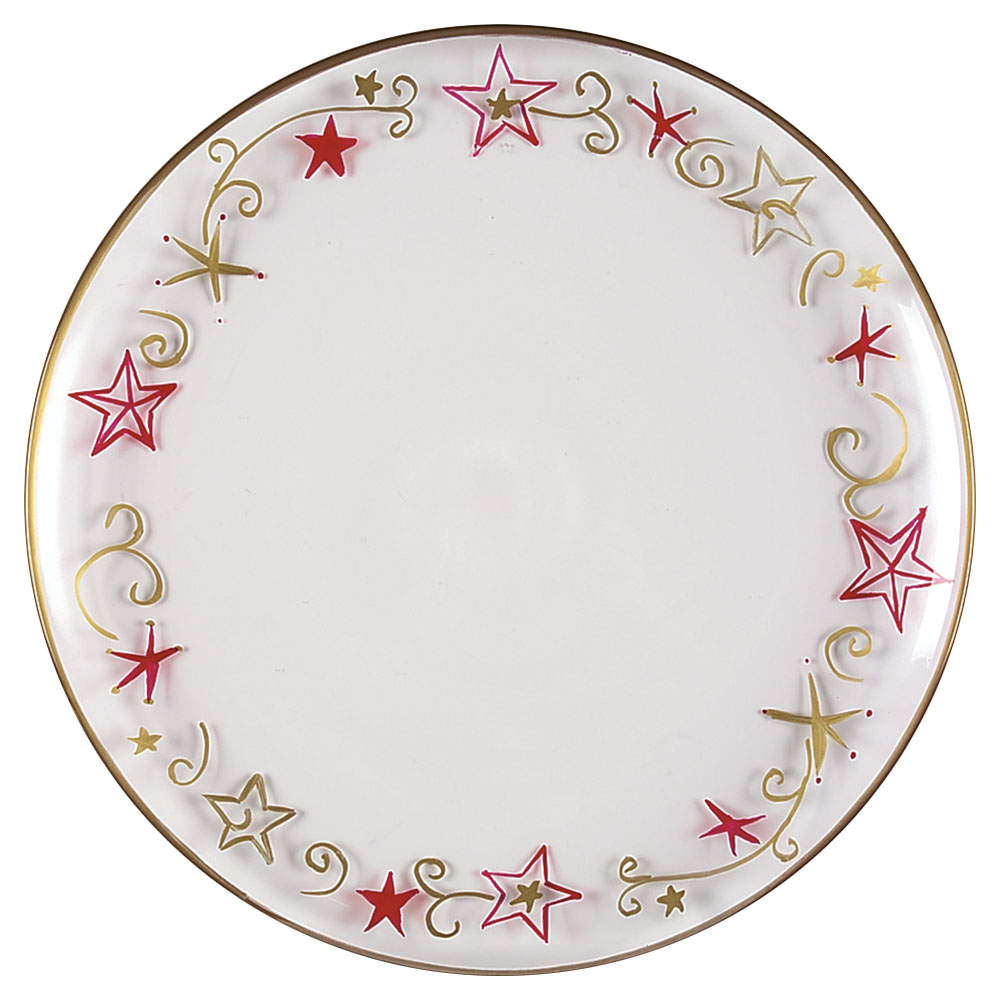 Holiday Cheer 12" Round Glassware Platter by Pfaltzgraff-1