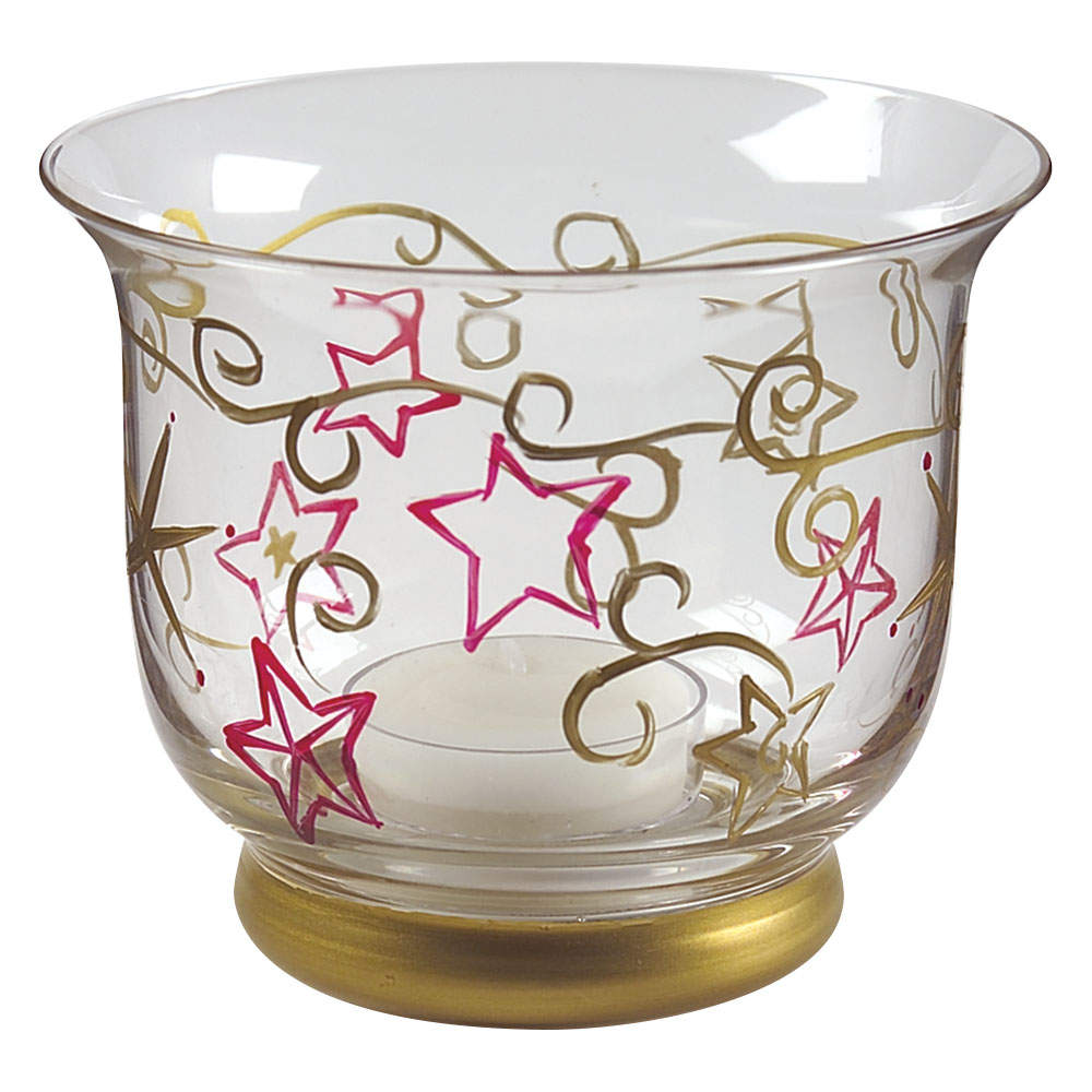 Holiday Cheer 3" Glass Votive Candleholder by Pfaltzgraff-1