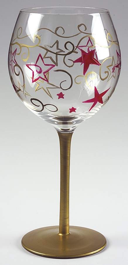Holiday Cheer Handpainted Glassware Wine by Pfaltzgraff-1
