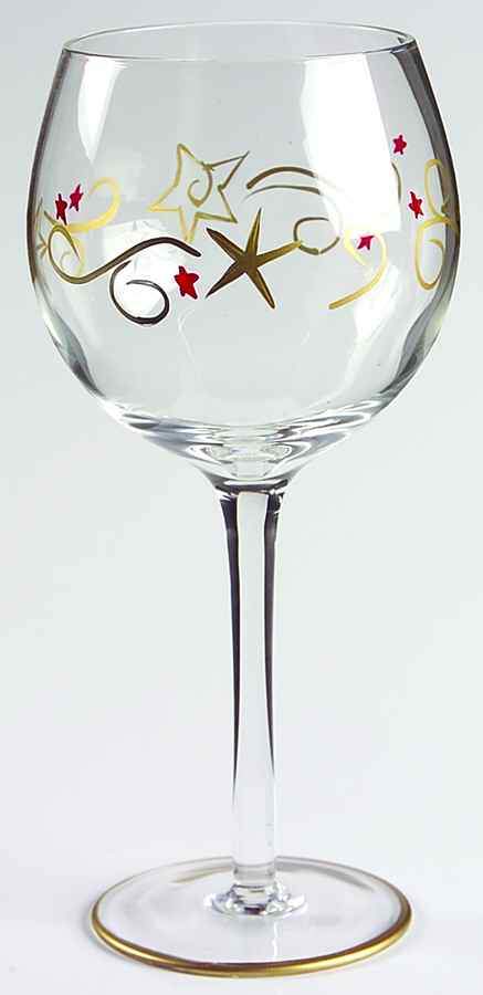 Holiday Cheer Handpainted Glassware Wine by Pfaltzgraff-1
