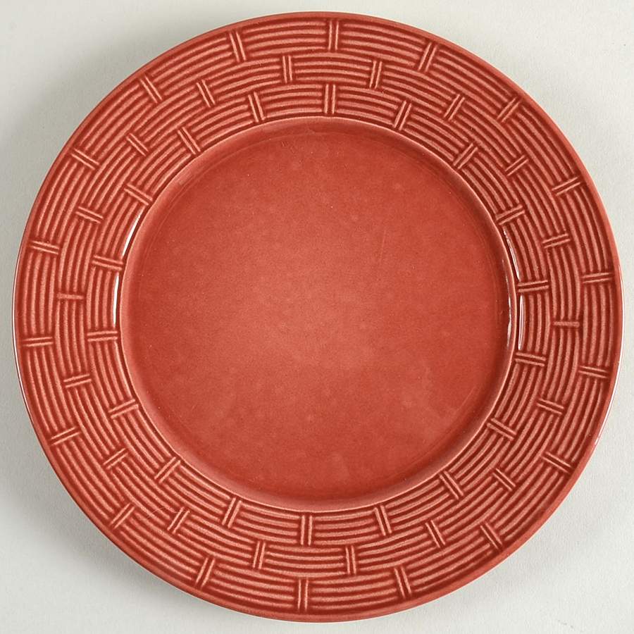 Rattan Weave Burgundy Salad Plate by Pier 1-1