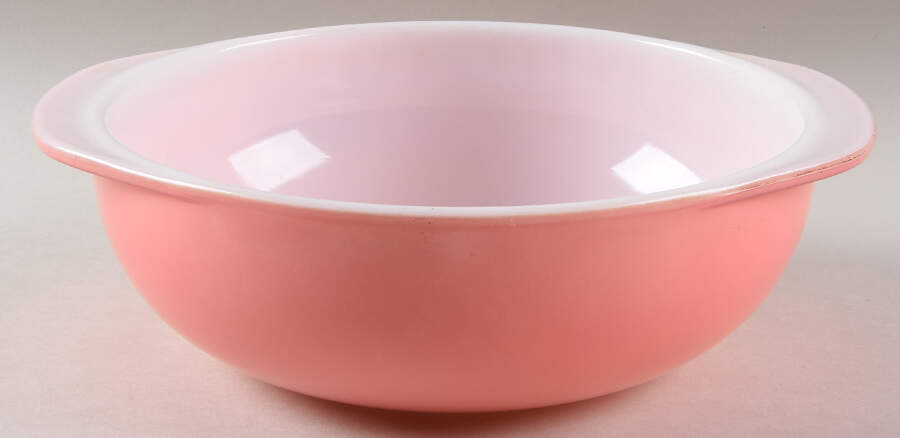 Pink 2 Qt Round Covered Casserole No Lid by Pyrex-1