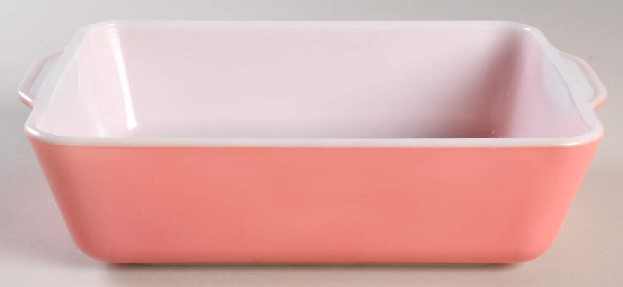 Pink Large Refrigerator Jar No Lid by Pyrex-1