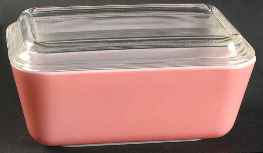 Pink Medium Refrigerator Jar & Lid by Pyrex-1