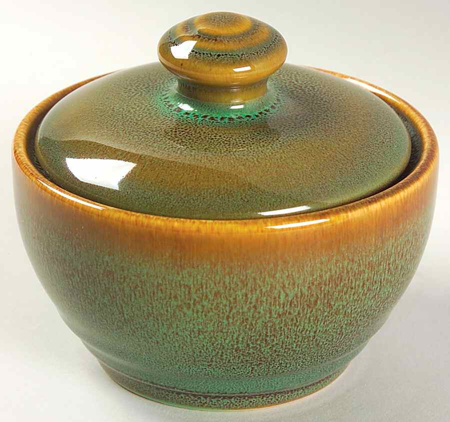 Mint Mocha Sugar Bowl & Lid by Pfaltzgraff-1