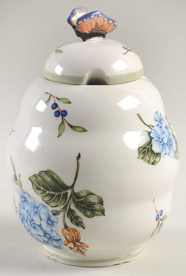 Vintage Garden Honey Pot & Lid by Princess House-1