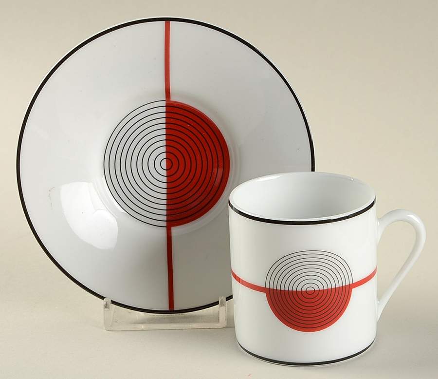 Initiales Flat Demitasse Cup & Saucer Set by Puiforcat-1