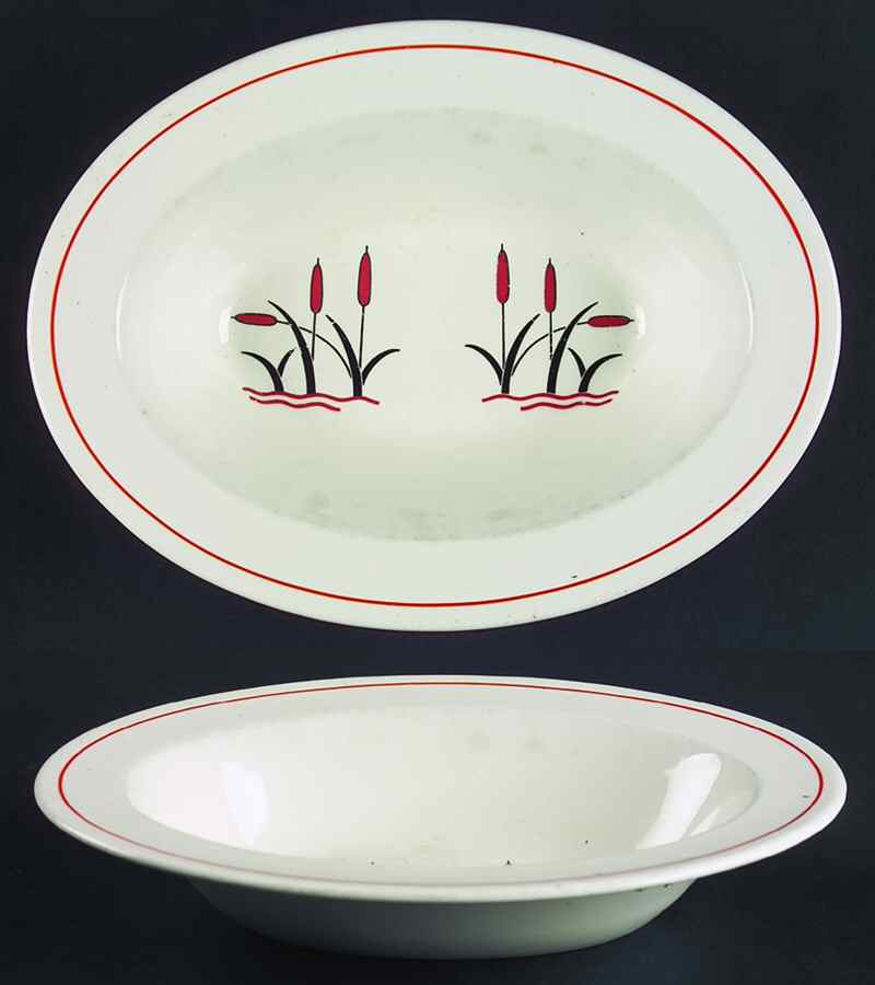 Rushes 9" Oval Vegetable Bowl by Pope Gosser-1