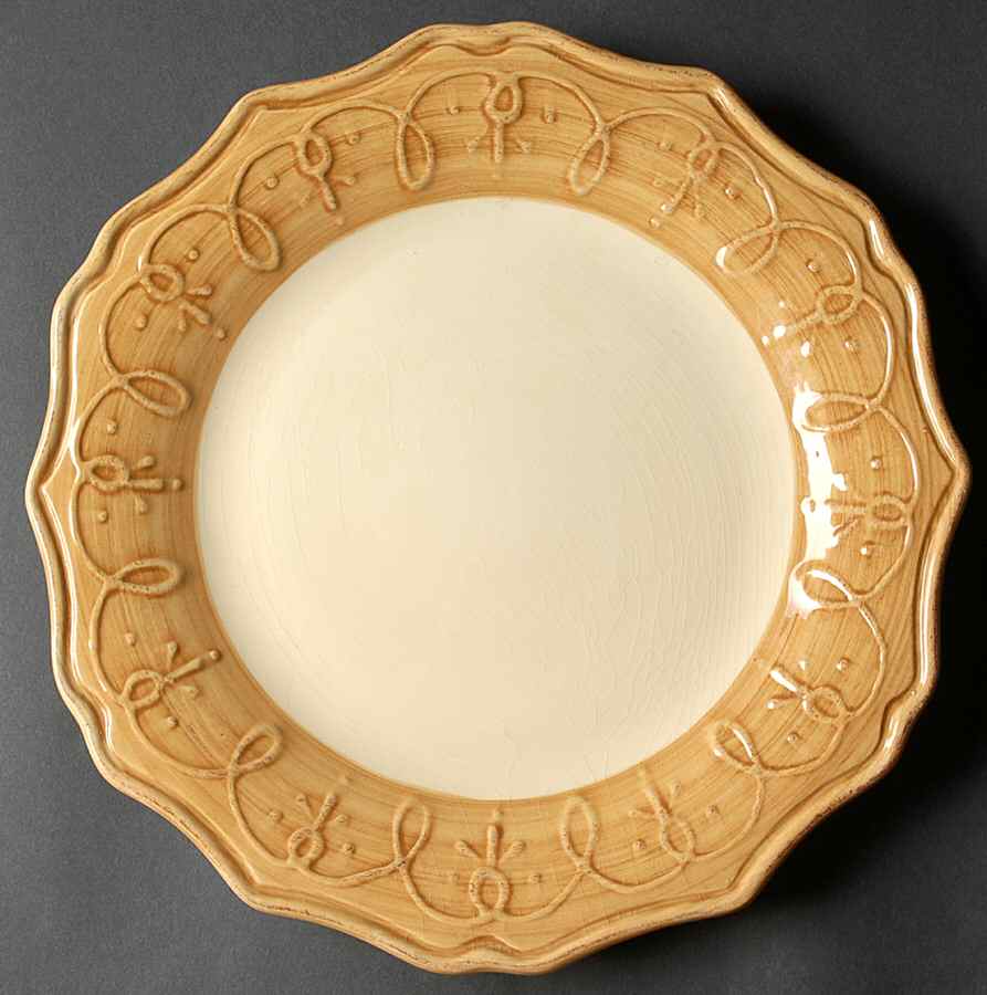 Gemma Baroque Honey Dinner Plate by Pier 1-1