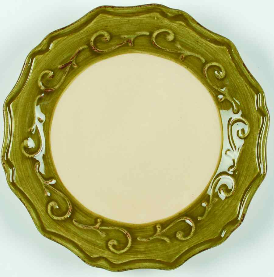 Gemma Baroque Mosstone Salad Plate by Pier 1-1