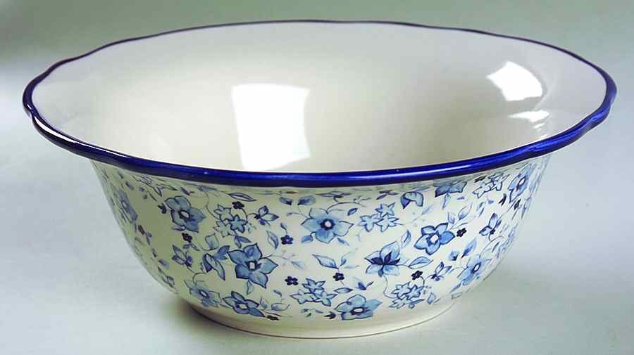 Blue Meadow (Scalloped) Soup/Cereal Bowl by Pfaltzgraff-1