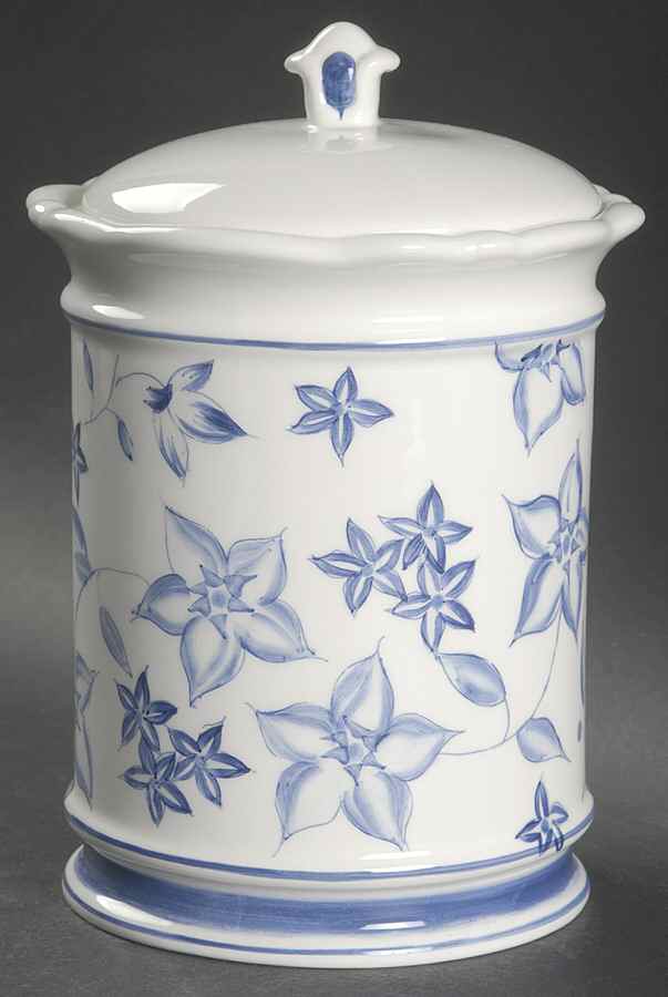 Blue Meadow (Scalloped) 6" Storage Jar & Lid by Pfaltzgraff-1