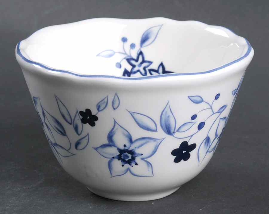 Blue Meadow (Scalloped) Dessert Bowl by Pfaltzgraff-1