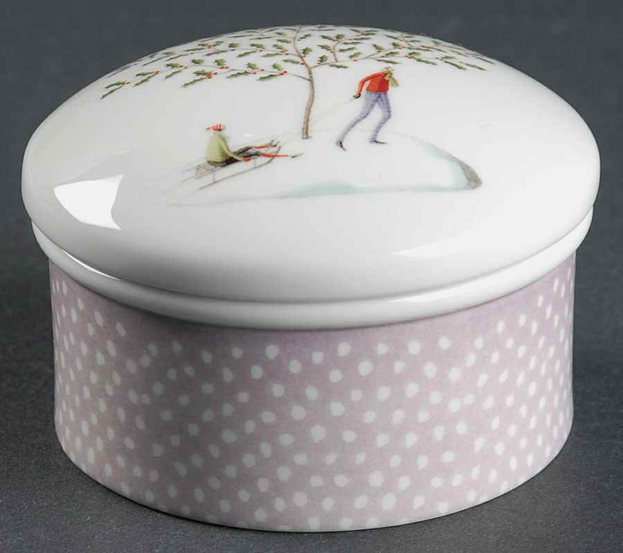 A Fine Romance 3" Round Treasure Box & Lid by Portmeirion-1