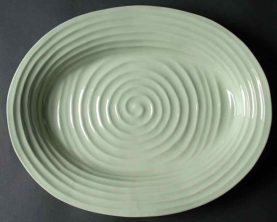 Sophie Conran Sage 14" Oval Serving Platter by Portmeirion-1