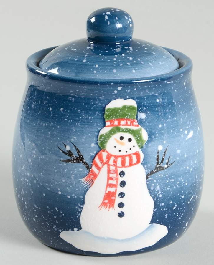 Blizzard Snowman Sugar Bowl & Lid by Pacific Rim-1