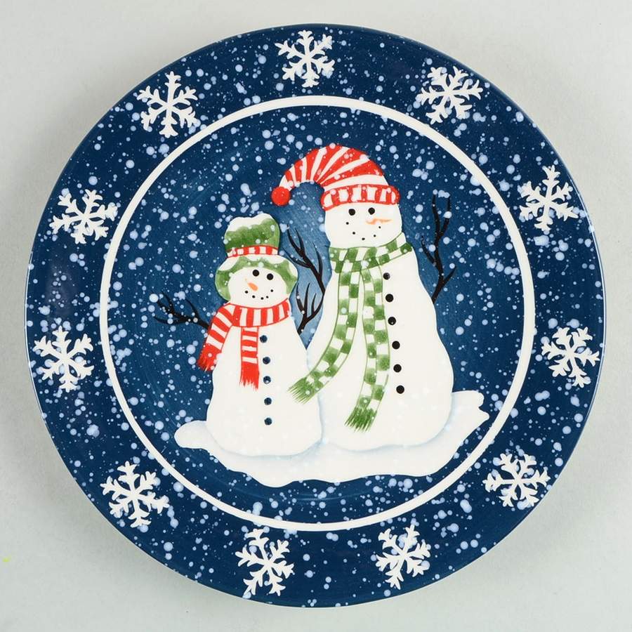 Blizzard Snowman Salad Plate by Pacific Rim-1