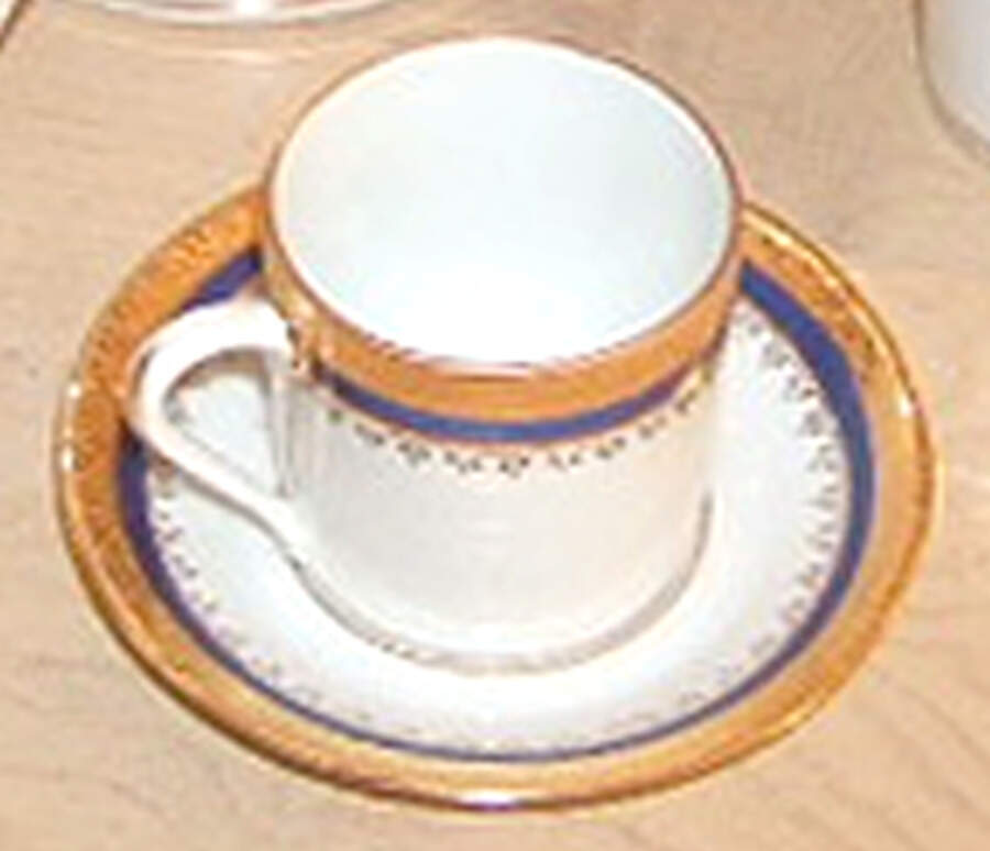 POX3 Flat Cup & Saucer Set by Porcelaine Limoges-1