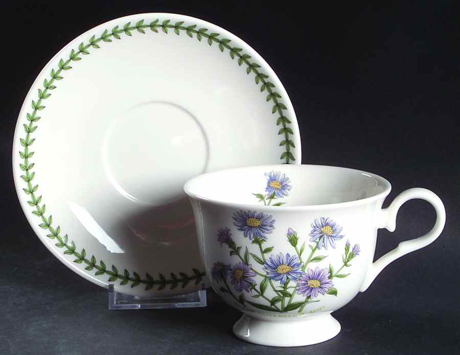 Botanic Garden Teacup & Saucer Collection Footed Cup & Saucer Set by Portmeirion-1