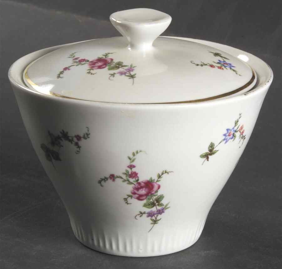 Chateau Rose Sugar Bowl & Lid by Poland-1
