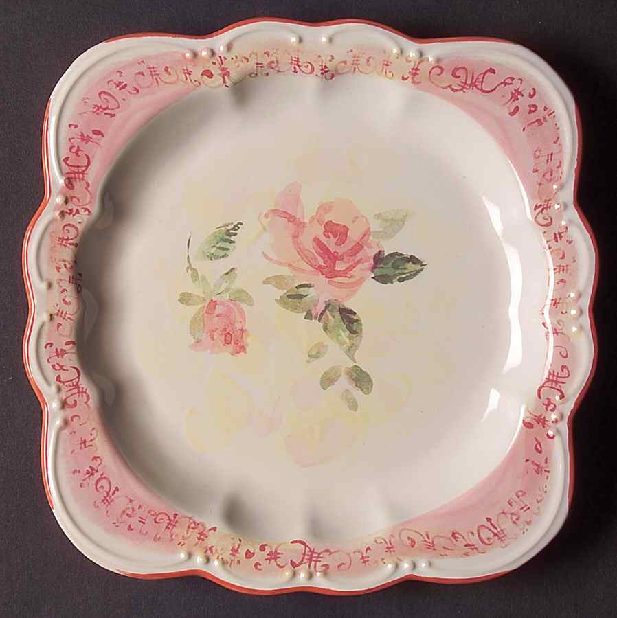 Victoria Park Square Salad/Dessert Plate by Pfaltzgraff-1