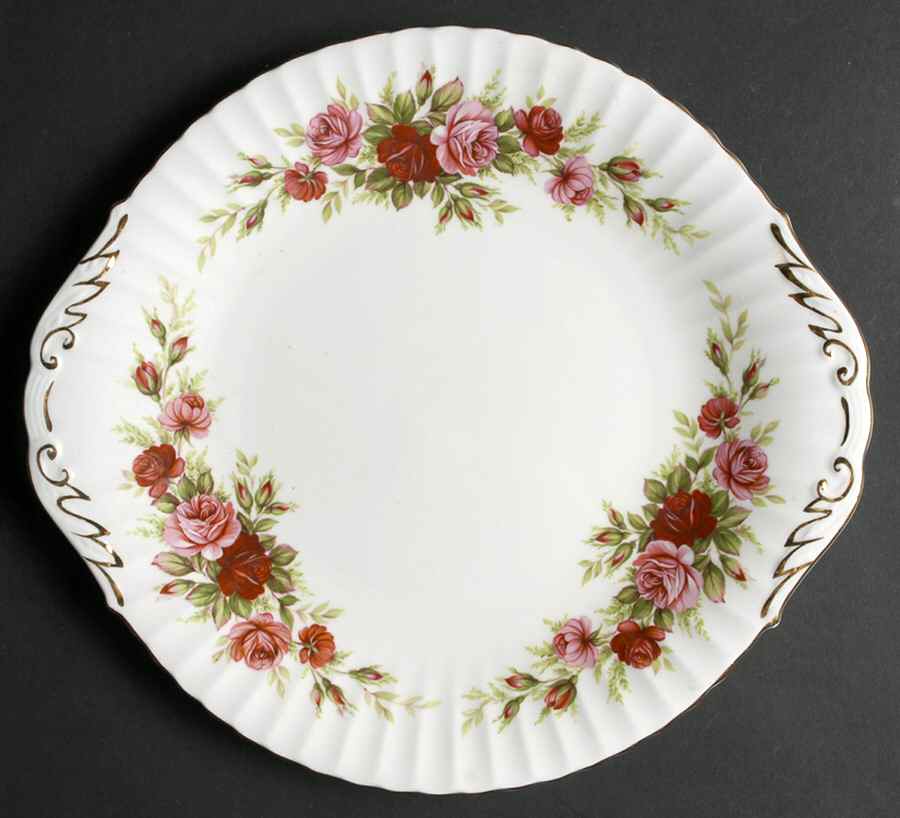 English Rose Handled Cake Plate by Paragon-1