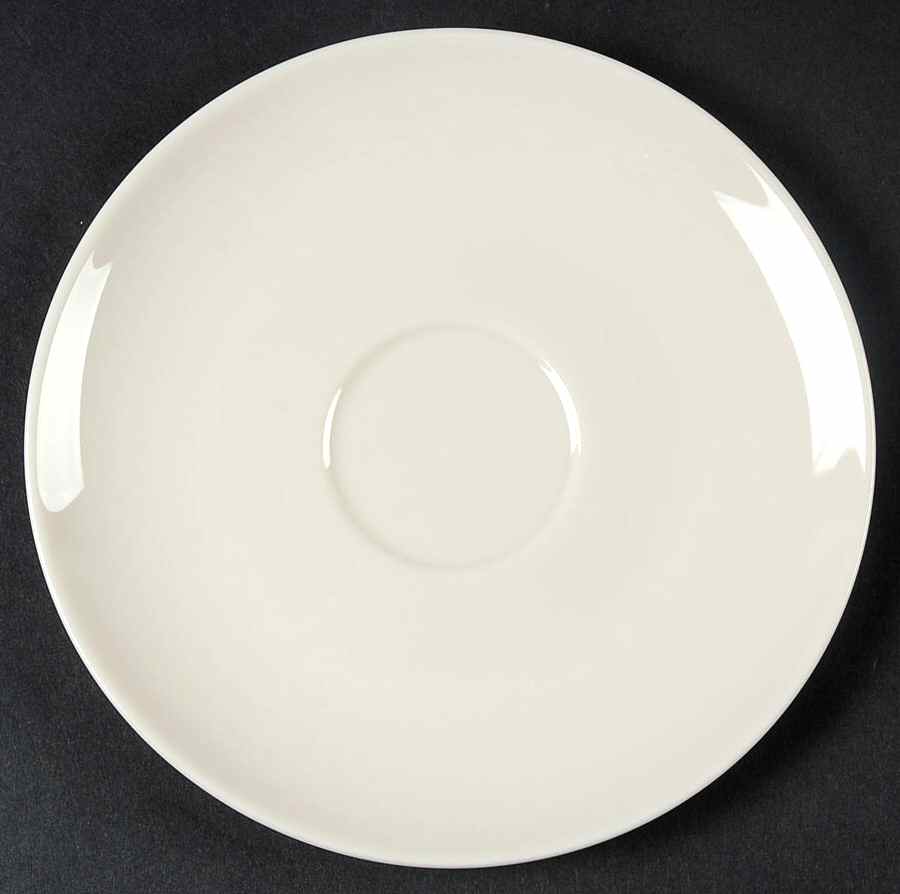 Undecorated Ivory Saucer by Pickard-1