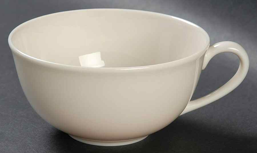Undecorated Ivory Flat Cup by Pickard-1