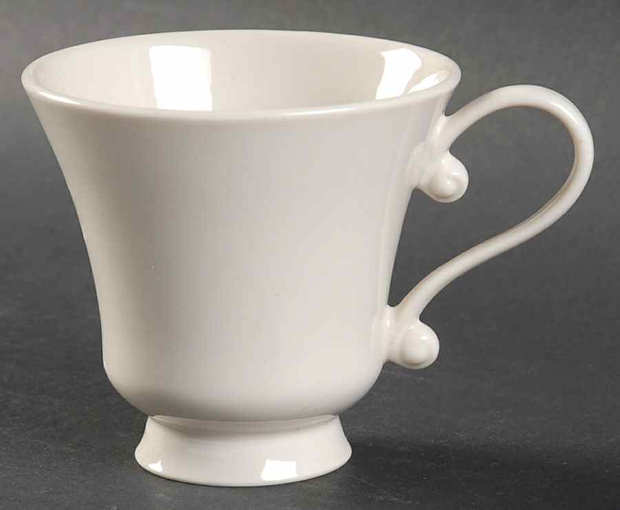 Undecorated Ivory Footed Cup by Pickard-1