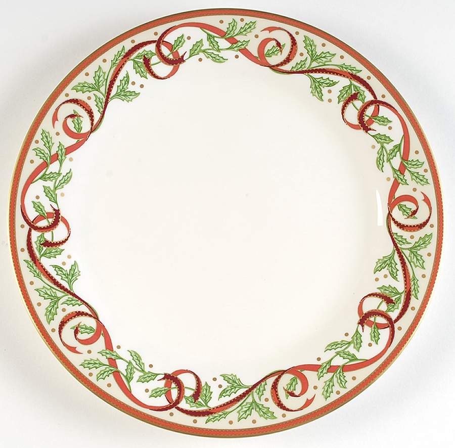 Winter Festival (White & Cream) Dinner Plate by Pickard-1