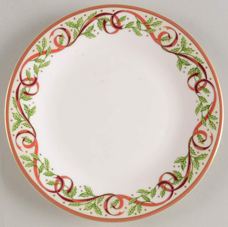 Winter Festival (White & Cream) Bread & Butter Plate by Pickard-1