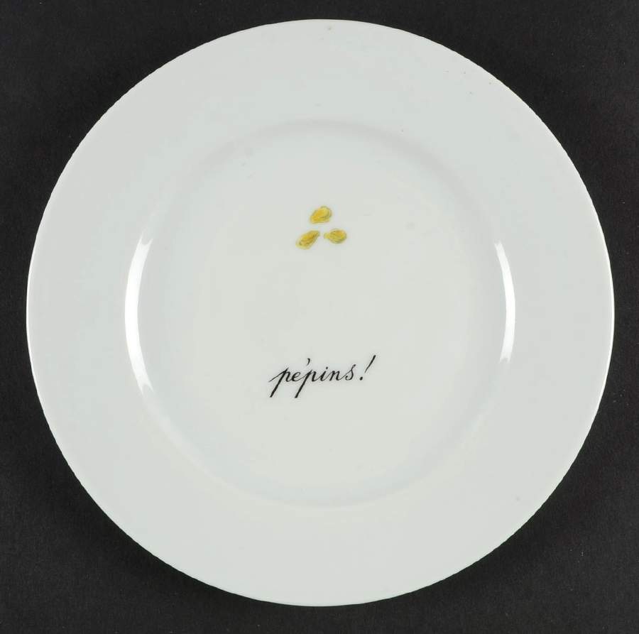 Citrons Canape Plate by Porcelaine de Sologne-1