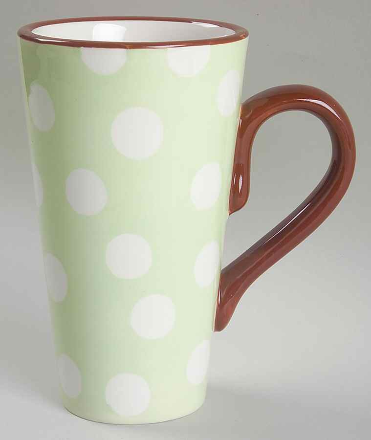 Dot Crazy Yellow and Green Latte Mug by Paula Deen-1