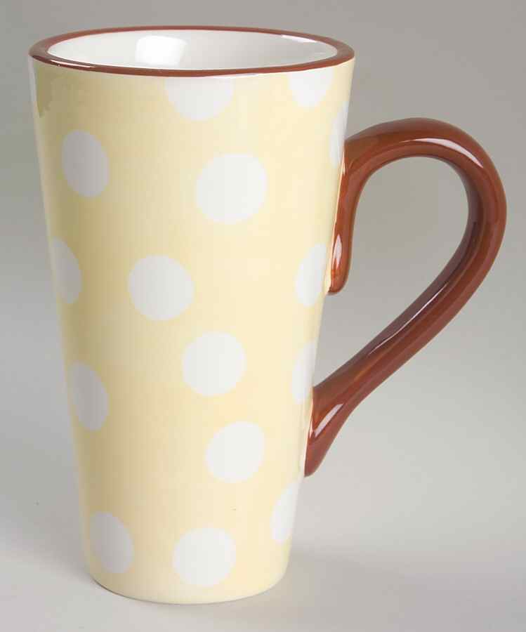 Dot Crazy Yellow and Green Latte Mug by Paula Deen-1