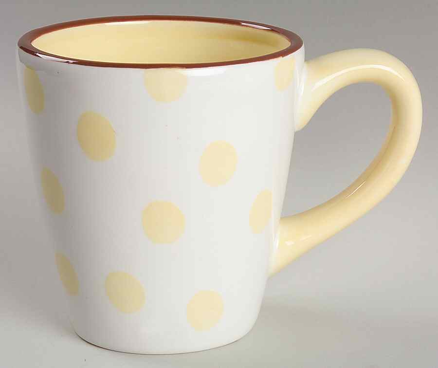 Dot Crazy Yellow and Green Mug by Paula Deen-1