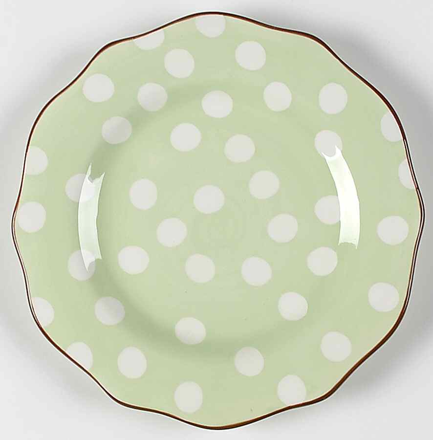 Dot Crazy Yellow and Green Salad Plate by Paula Deen-1