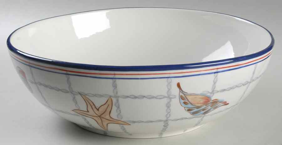 Ahoy Mate 14" Round Serving Bowl by Paula Deen-1