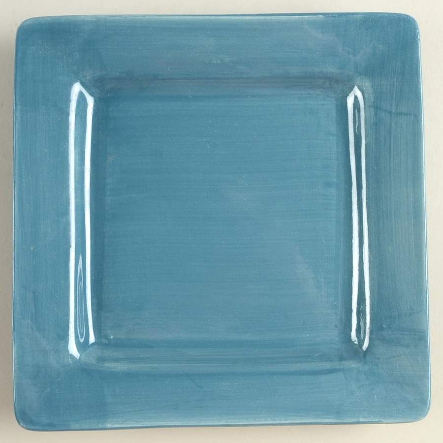 Essential Colours Blue Square Salad/Dessert Plate by Pier 1-1