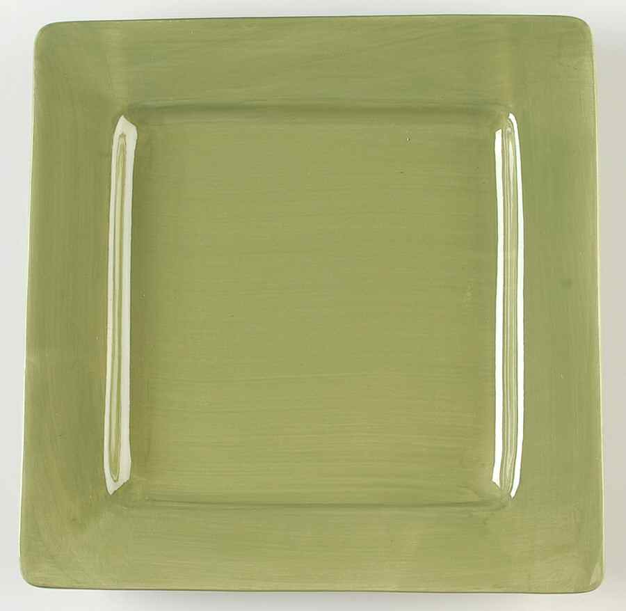 Essential Colours Green Square Dinner Plate by Pier 1-1