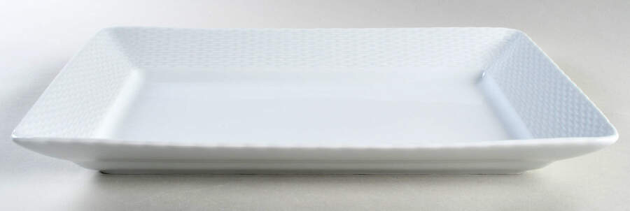 Basketweave 16" Rectangular Serving Platter by Pillivuyt-1