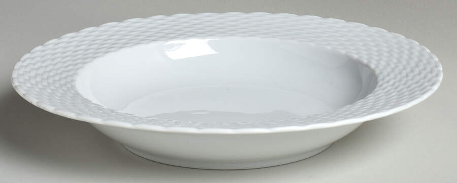Basketweave Large Rim Soup Bowl by Pillivuyt-1