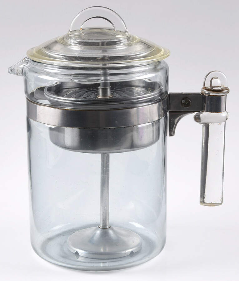 Flameware Percolator & Lid w/Drip by Pyrex-1