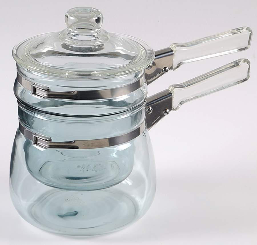 Flameware Double Boiler with Insert & Glass Lid by Pyrex-1