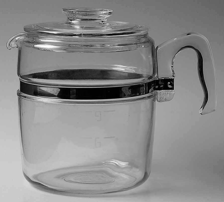 Flameware 9 Cup Percolator & Lid No Basket & Insert by Pyrex-1