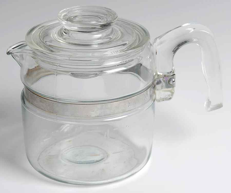 Flameware 4 Cup Percolator & Lid No Basket or Insert by Pyrex-1