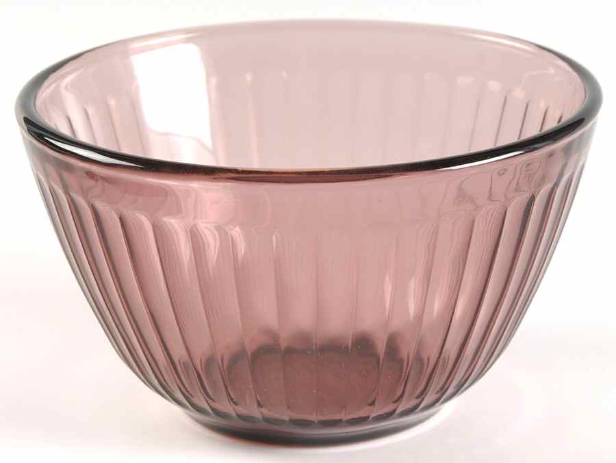 Sculptured Cranberry 5" Round Vegetable Bowl by Pyrex-1